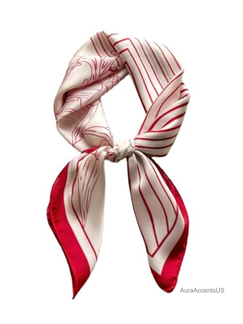 Silk Satin Vintage Head Scarf Square Neck Scarf Lightweight Fashion Accessory